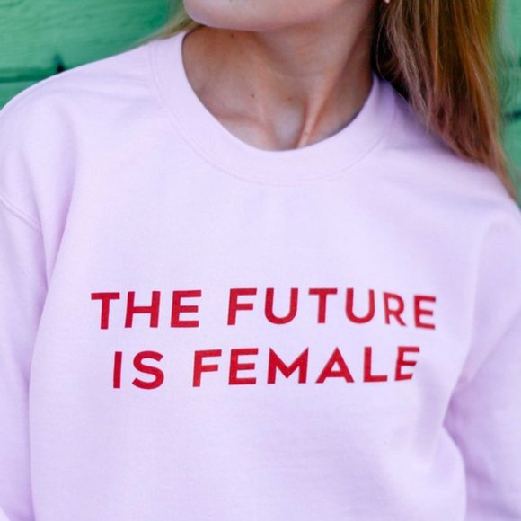The Future Is Female Pink Sweatshirt - Picture 3 of 4